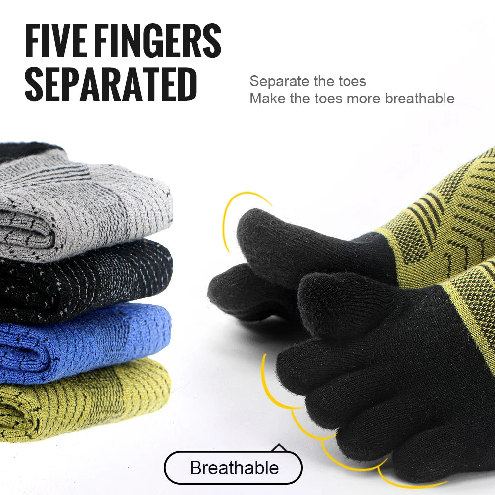 Chaussettes à orteils en laine mérinos – compression thermique